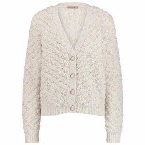 Studio Anneloes Iris chunky glitter cardigan Off White
